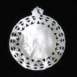 Vintage Carved Mother of Pearl Nativity Pendant