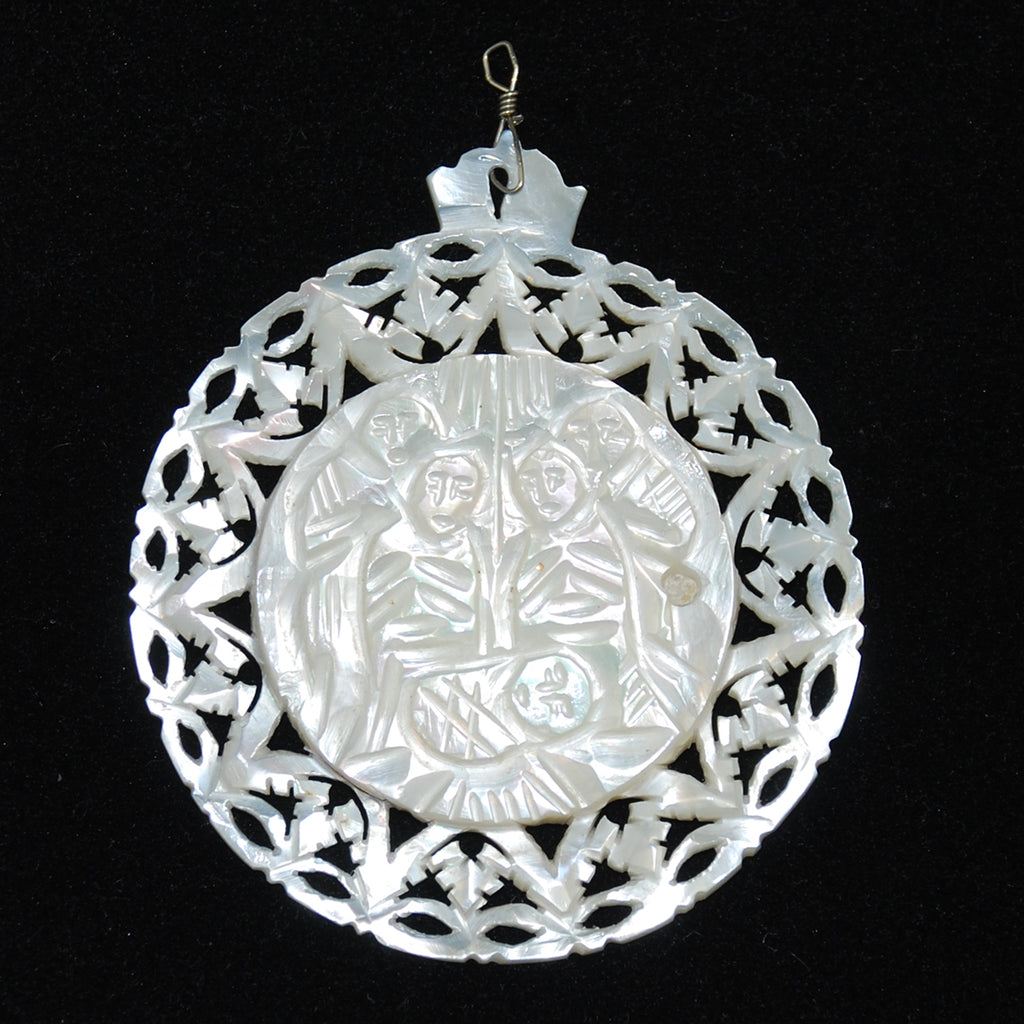Mother of Pearl Nativity Pendant