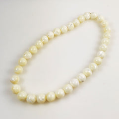 Mother of Pearl Round Beads Strand Natural