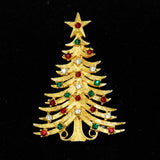 MYLU Rhinestone Christmas Tree Brooch