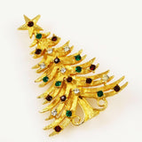 MYLU Rhinestone Christmas Tree Brooch