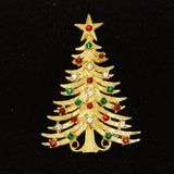 MYLU Rhinestone Christmas Tree Brooch