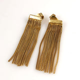 napier gold fringe earrings