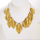 Napier Gold Plated Leaf Necklace Vintage