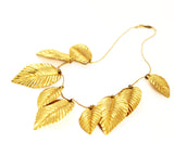 Napier Gold Plated Leaf Necklace Vintage