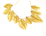 Back of Napier Gold Plated Leaf Necklace Vintage