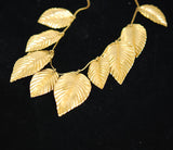 Napier Gold Plated Leaf Necklace Vintage