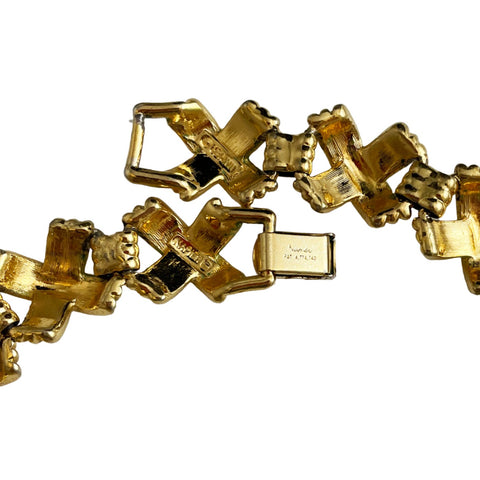 Napier leaf chain necklace - gold tone - 1980s vintage | NextStage Vintage