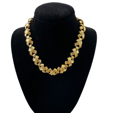 Vintage Napier Molten Gold Collection Large Pendant Necklace