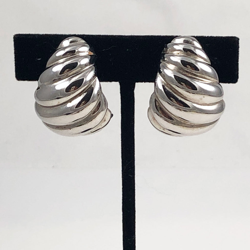 Napier silver shrimp earrings