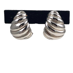 Napier Silver Shrimp Earrings Vintage