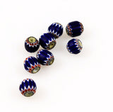 Red White and Blue Glass Chevron Bead