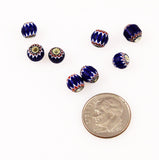 Red White and Blue Glass Chevron Bead