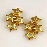 Vintage Norma Jean Gold Star Earrings