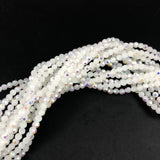 White Opal Crystal Round Beads