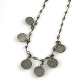 Victorian Operculum Shell Silver Necklace