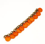 Orange Bakelite Disk Bracelet