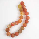 Frosted Orange Agate Druzy Beads