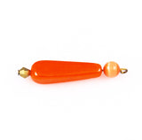 Example of Orange Glass Teardrop Beads
