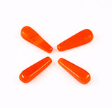 Orange Glass Tear Drop Beads
