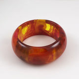 Vintage Chunky Wide Lucite Swirling Bangle
