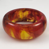 Chunky Wide Lucite Swirling Bangle