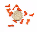 Orange Red Coral Branch Beads Natural Coral