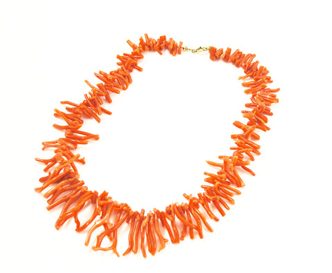 Orange Branch Coral Necklace 125