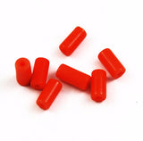 Faux Coral Glass Tube Beads