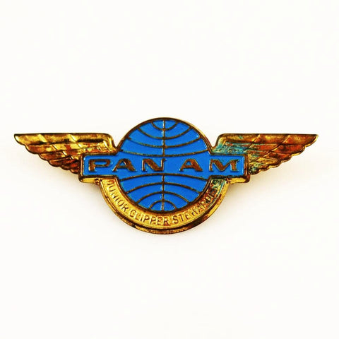 Pan Am Airlines Junior Clipper Stewardess Metal Wings