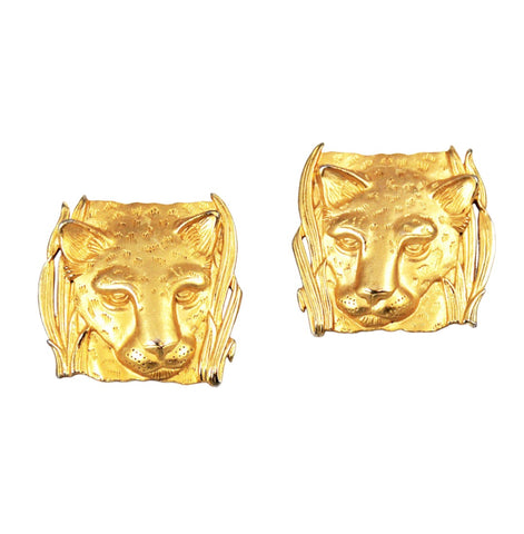 vintage Park Lane lion earrings