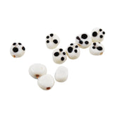 Black and White Puppy Paw Print Beads