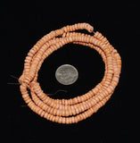 Peach Coco Disk Bead Strands 5mm