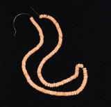 Peach Coco Disk Bead Strands 5mm