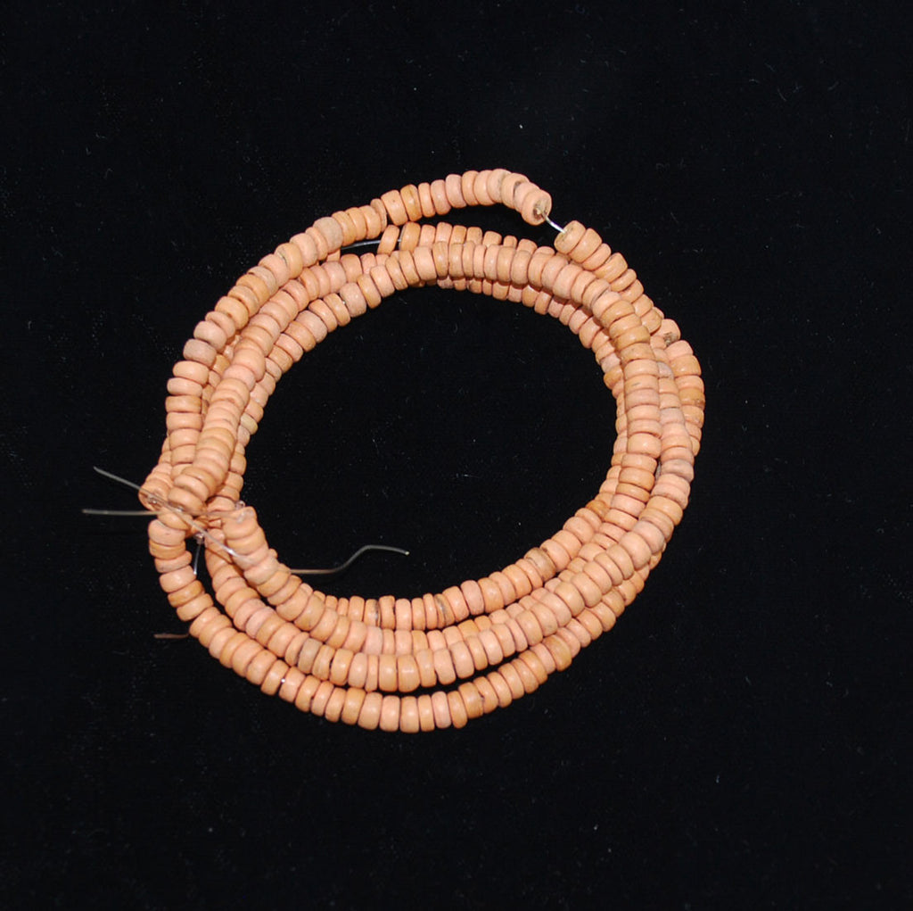 Peach Coco Disk Bead Strands 5mm