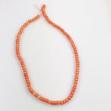 peach coral barrel beads