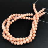 light peach jade beads 10mm