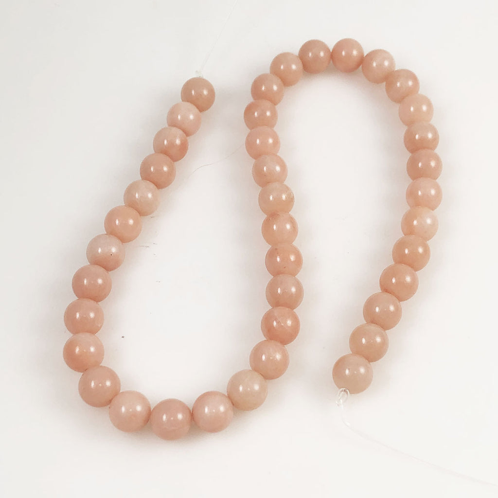 peach jade beads