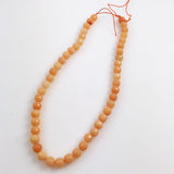 Peach Jade Faceted Beads