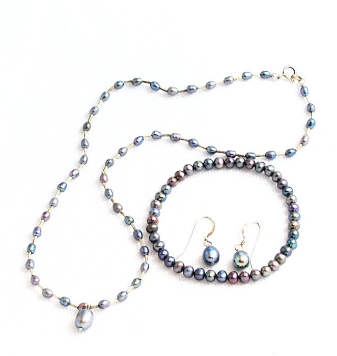 Peacock Pearl Necklace Set