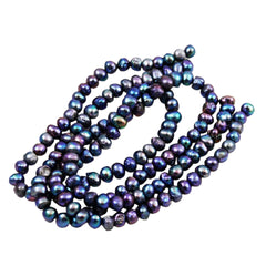 Purple Peacock Freshwater Pearl Beads Strand