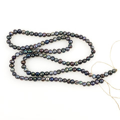 Purple Peacock Freshwater Pearl Beads Strand