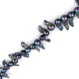 Purple Peacock Blister Pearl Beads with Tails