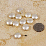 Pearlized Lucite Coin Beads