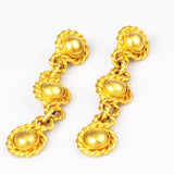 Erwin Pearl Gold Dangle Clip On Earrings
