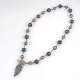 Freshwater Peacock Pearl & Sterling Silver Necklace