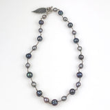 Freshwater Peacock Pearl & Sterling Necklace