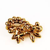 Pearl and Rhinestone Gold Pin Brooch Vintage