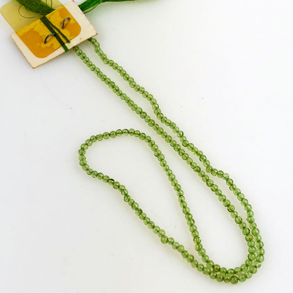 peridot 2mm gemstone beads