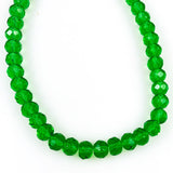 Green Faceted 8mm Round Beads
